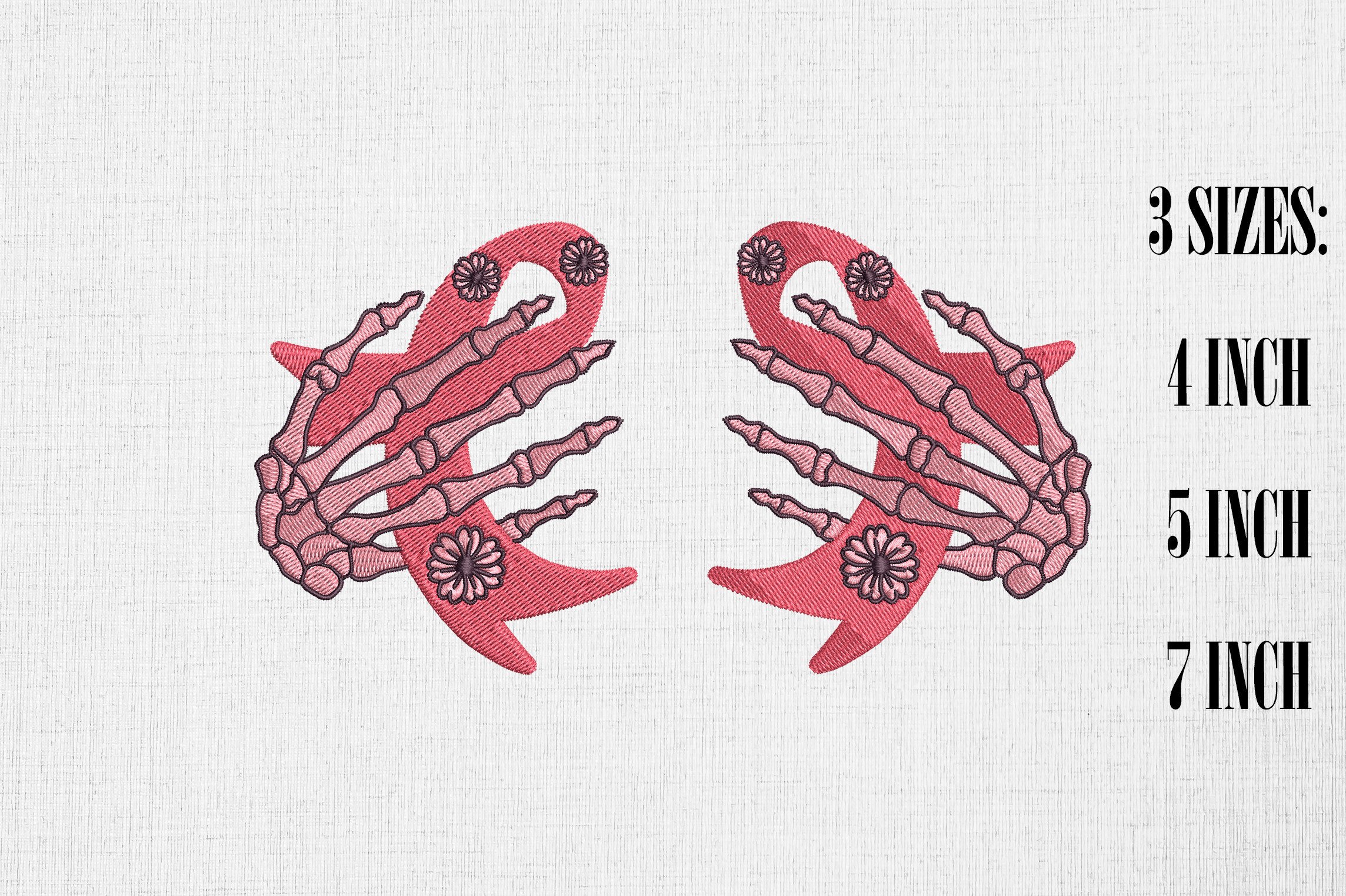 Skeleton Hand on Breast Cancer Awareness