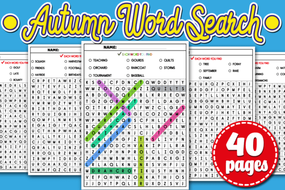 Autumn / Fall Word Search with Answer