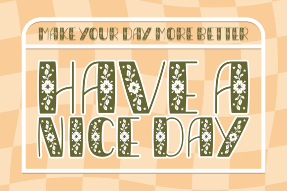 Catchy Flower Font - Preview 2
