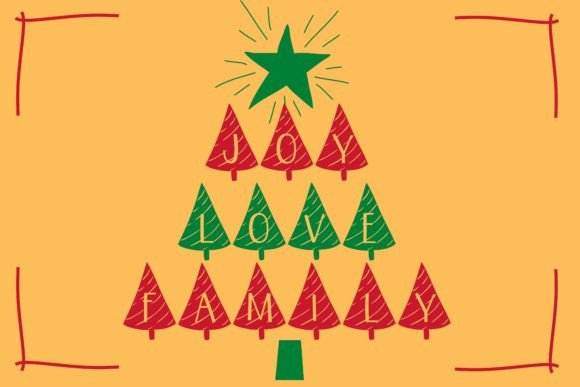 Christmas Tree Font - Preview 1