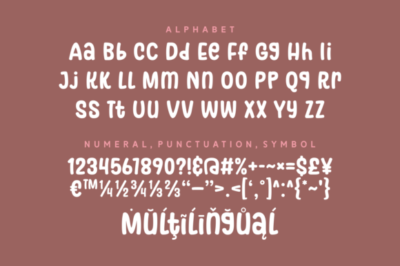 Cute Ryna Font PNG with transparent background - Preview 1