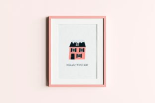 Cute Winter Houses Vector Clipart Graphic by viktoriiavkArtShop ...