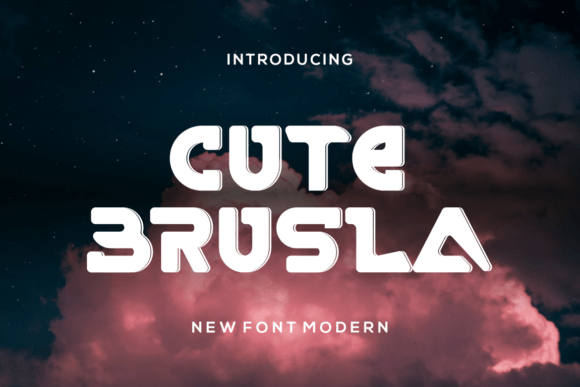 Cutebrusla Font PNG with transparent background - Preview 1