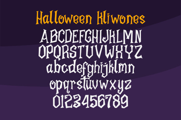 Halloween Kliwones Font PNG with transparent background - Preview 1