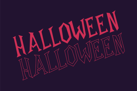Halloween Kliwones Font PNG with transparent background - Preview 2