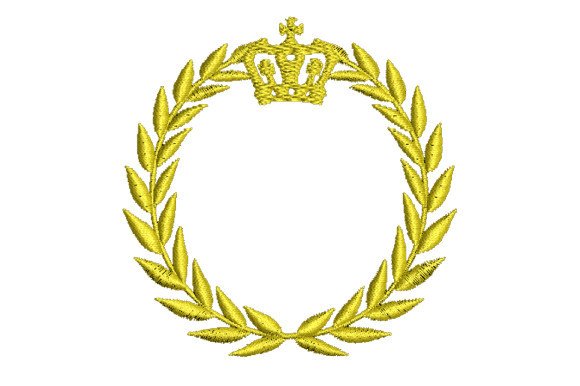 Olive Leaf and Golden Tiara Circle