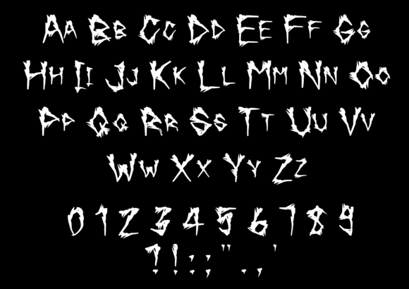 Pain Eternity Font PNG with transparent background - Preview 1