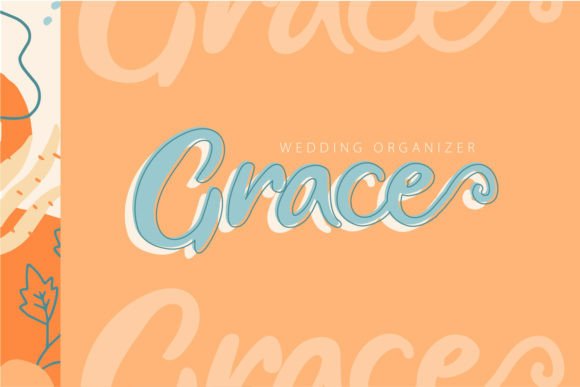 Peach Salmon Font PNG with transparent background - Preview 3