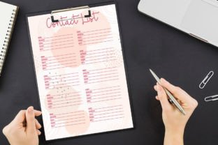 Set 3 Color Cute Contact List Printable Graphic by Rainbowds · Creative ...