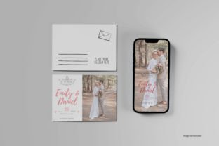 Smartphone and Postcard Mockup Graphic by bimockups · Creative Fabrica