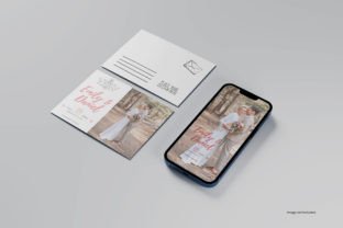 Smartphone and Postcard Mockup Graphic by bimockups · Creative Fabrica