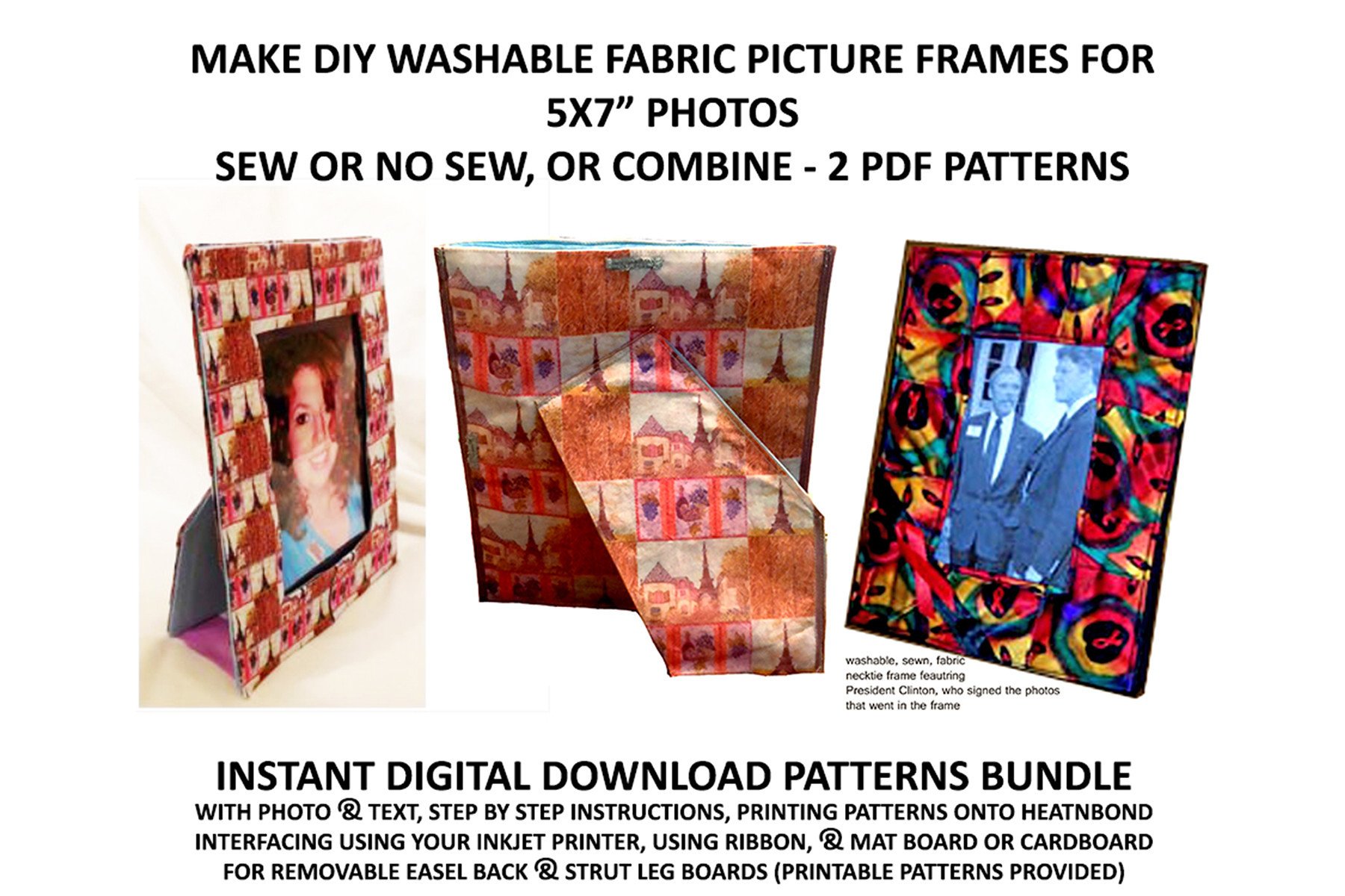 Washable Picture Frame for 5x7" Photo