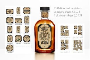 Witch Apothecary Labels Halloween Potion Graphic by Orange Brush Studio ...