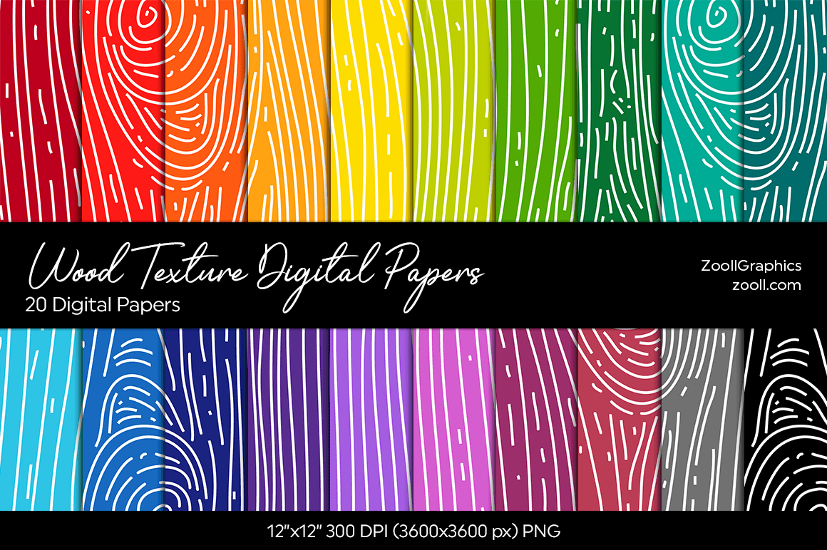 Wood Texture Digital Papers Graphic by ZoollGraphics · Creative Fabrica