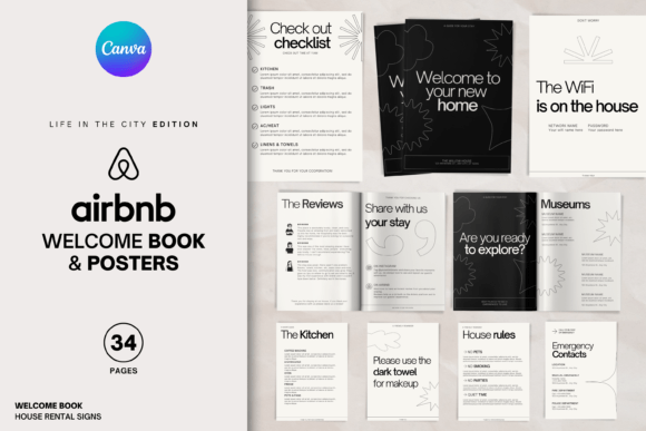 Airbnb Welcome Book & Posters Canva