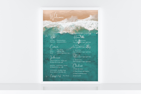Beach Airbnb / Vrbo Welcome Sign | Canva