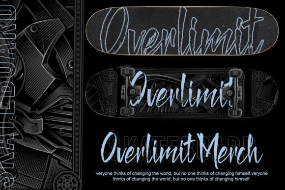 Broken Samurai Font PNG with transparent background - Preview 2