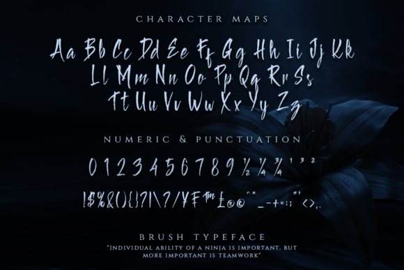 Broken Samurai Font PNG with transparent background - Preview 3