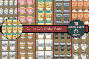 Coffee Digital Paper Graphic by Alterox · Creative Fabrica