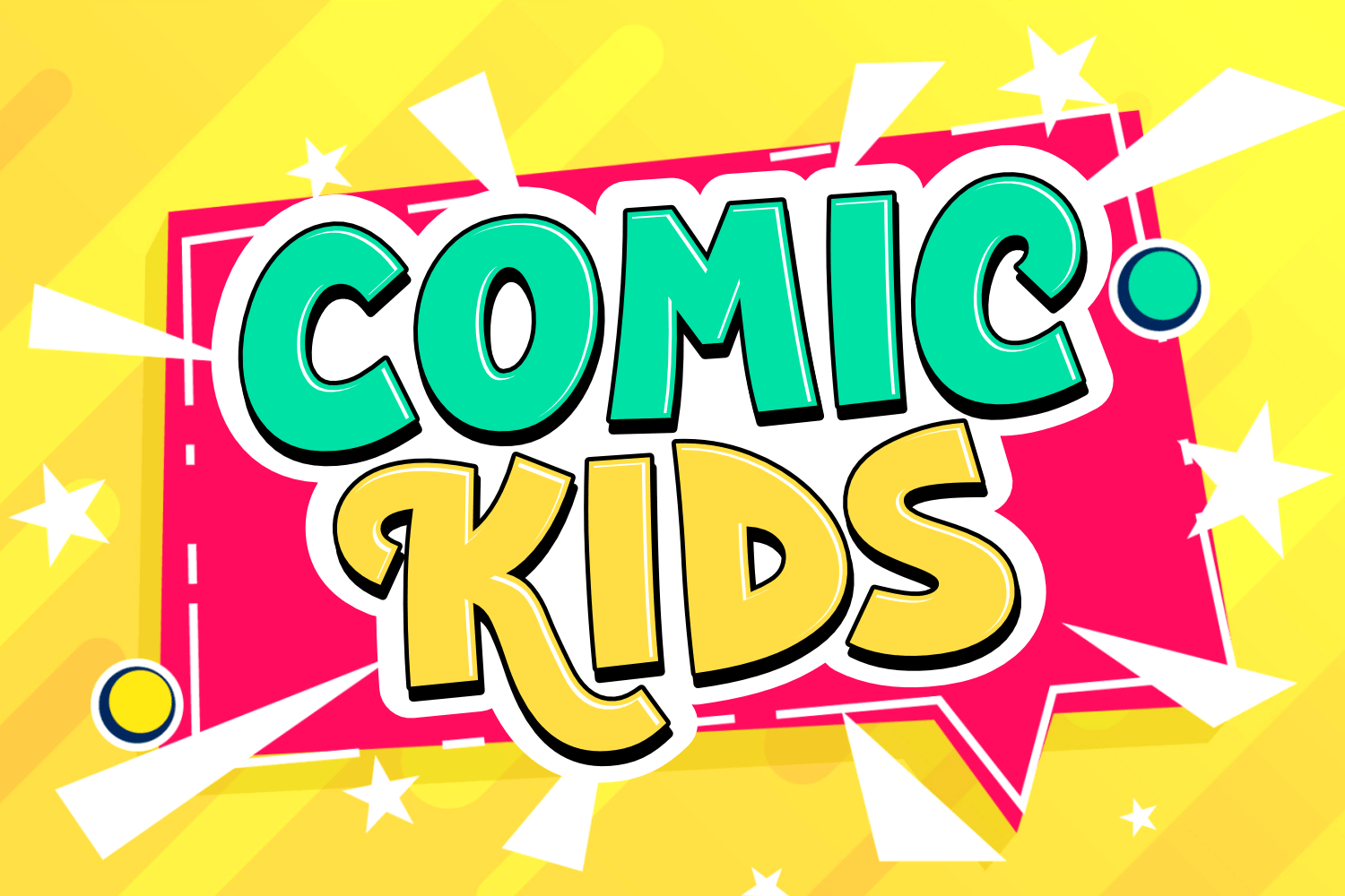 Comic Kids preview, cartoon-style display font with thick marker look