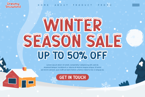 Dreamy Snowland Font - Preview 1