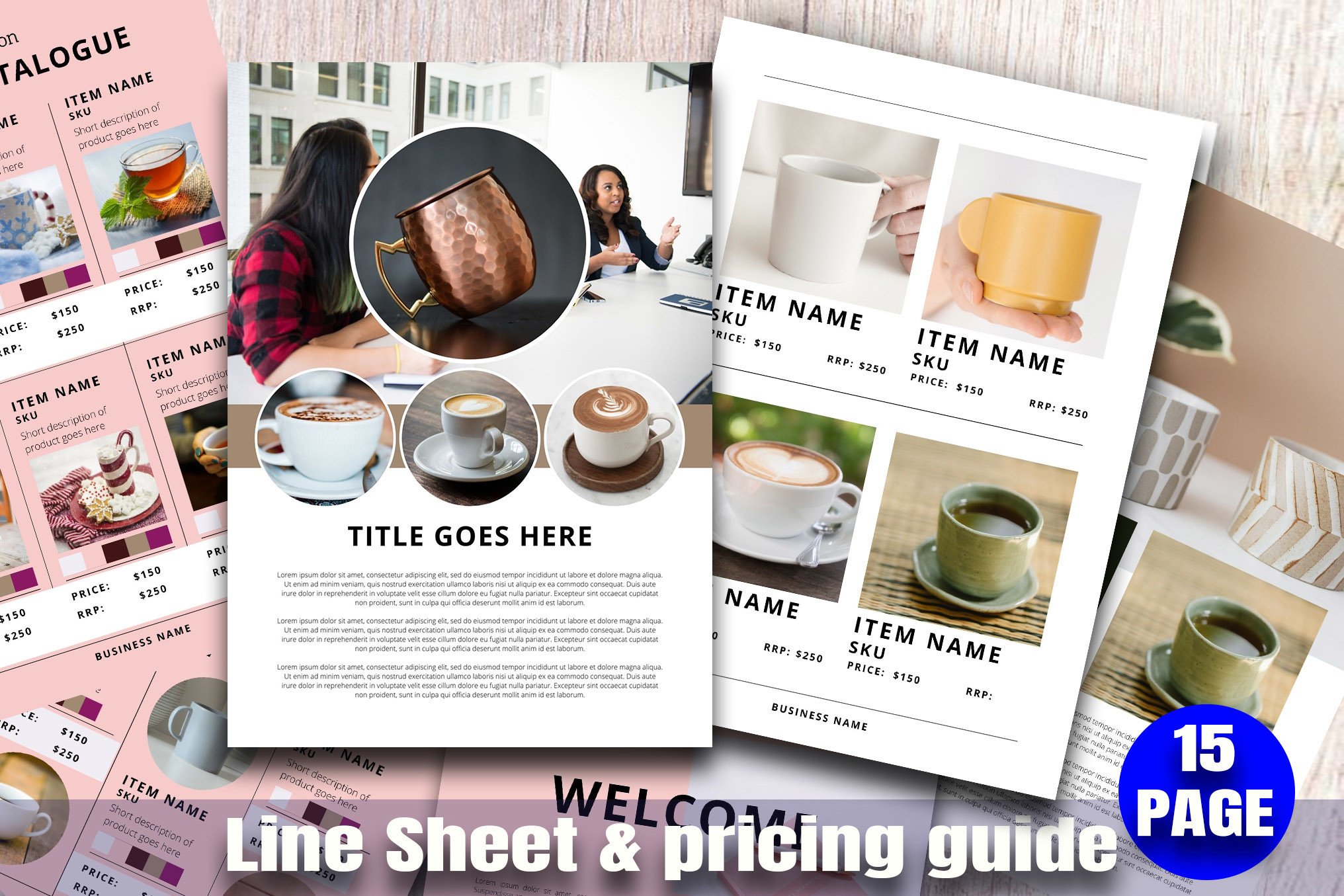 Per Line Sheets Editable Wholesale Line Sheet Template Graphic by craftsmaker ...