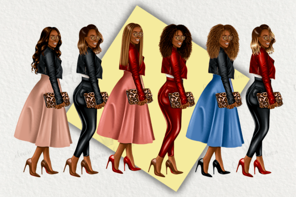 dress fashion clipart Chic Dress Clipart, Fashion clipart, Flats, shoe, boot, Clothing Pack, Design, Hand Drawn Illustration pink, blue, JPEG PNG Download by I 365 Art