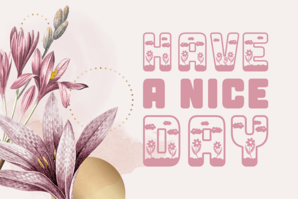Flodine Garden Solid Font PNG with transparent background - Preview 1