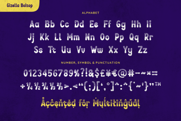 Gizella Boltop Font PNG with transparent background - Preview 3