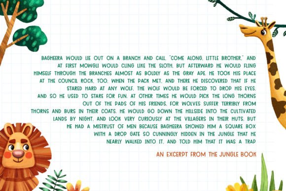 Jungle Paradise Font PNG with transparent background - Preview 3