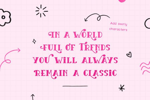 Love Hearts Font PNG with transparent background - Preview 1