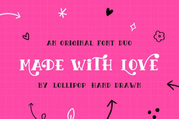 Love Hearts Font PNG with transparent background - Preview 2