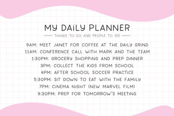 My Daily Journal Font PNG with transparent background - Preview 2