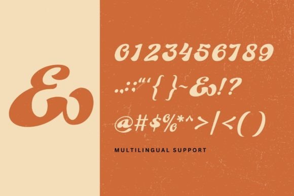 Retro Brown Font PNG with transparent background - Preview 3