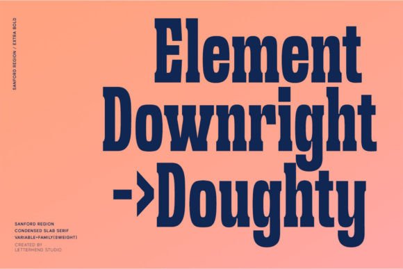 Sanford Region Font PNG with transparent background - Preview 1
