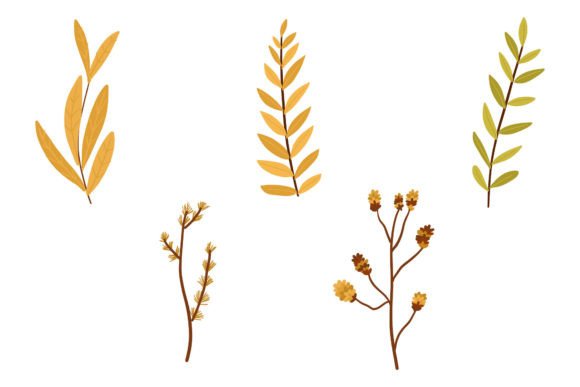 Summer Leaves Graphic Illustrations By nouraartdesign
