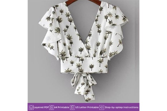 Tie Back Crop Top PDF Sewing Pattern