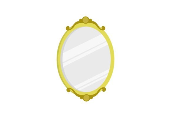 Wall Mirror Vintage Vector Art