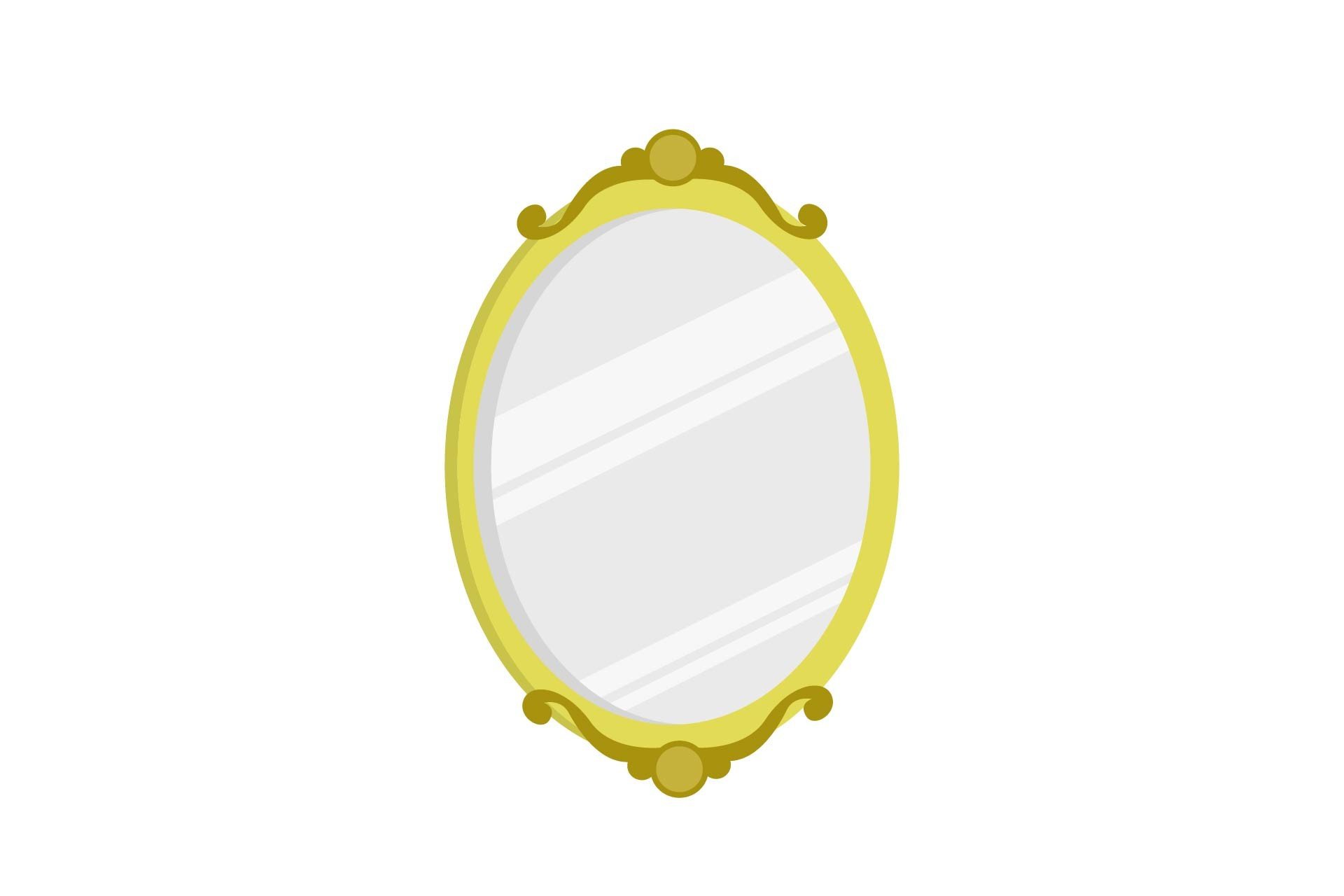 Wall Mirror Vintage Vector Art