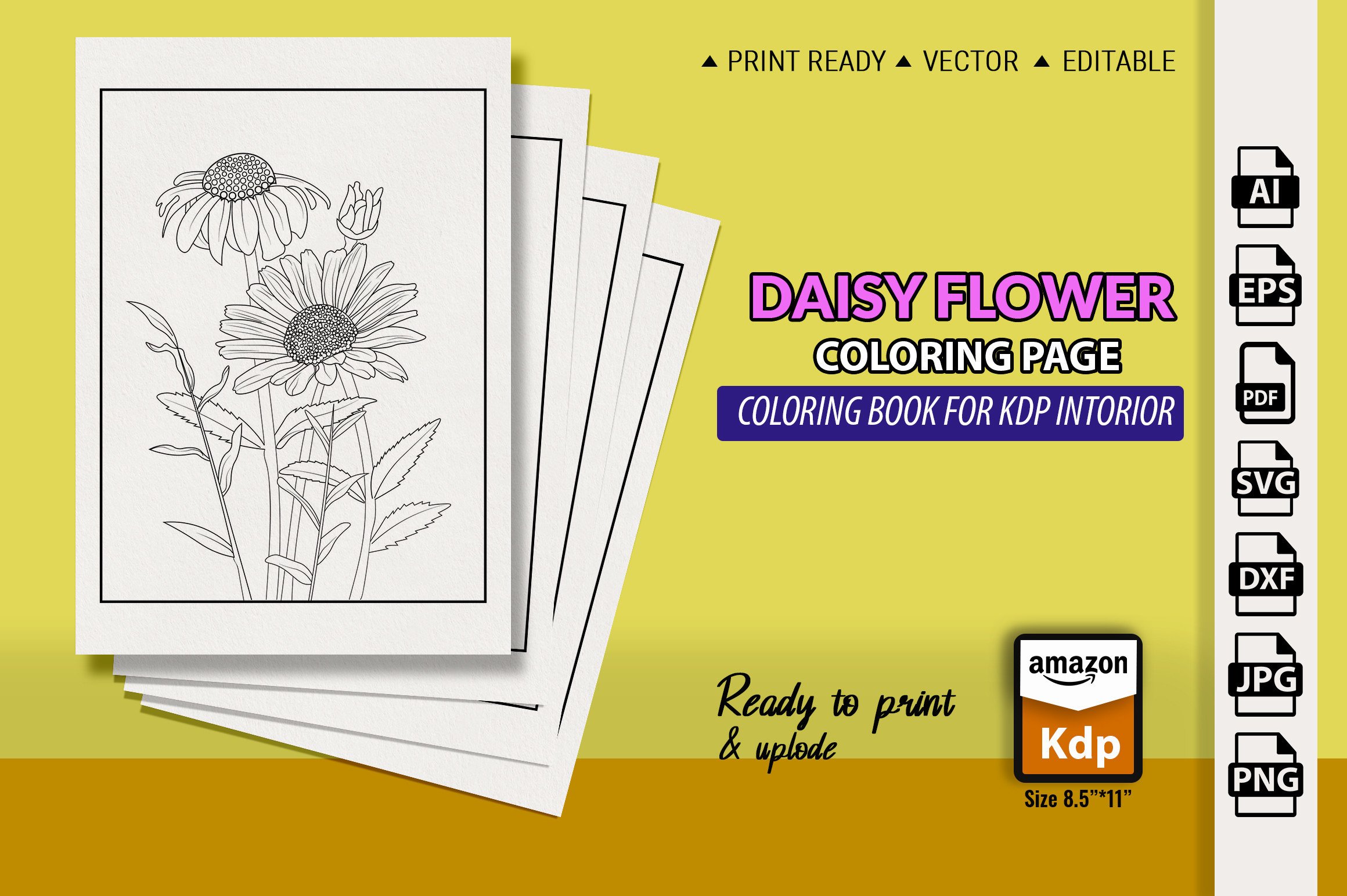Dahlia Flower Coloring Page for Adult Graphic by GraphicArt · Creative ...