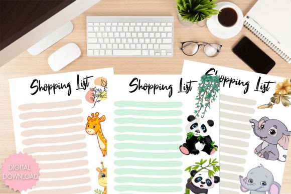Animal Shopping List Notepad Printable