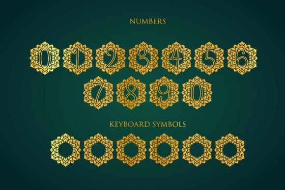 Crystal Mandala Monogram Font - Preview 3