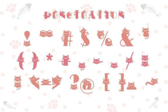 Cute Little Cat Font - Preview 3