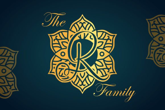 Geometry Mandala Monogram Font PNG with transparent background - Preview 1