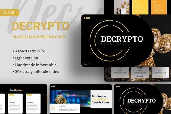 Preview of Google Slides - Decrypto technology presentation template