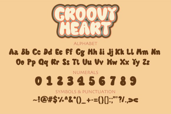 Groovy Heart Font - Preview 1