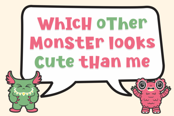 Happy Monstero Font - Preview 3