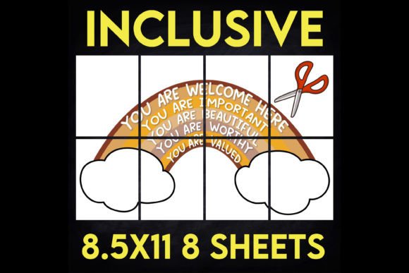 Inclusive Rainbow Poster Editable Canva