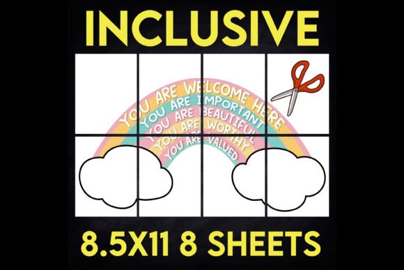 Inclusive Rainbow Poster Editable Canva