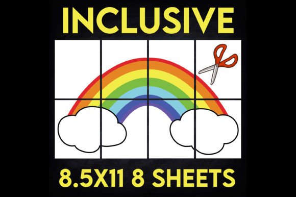Inclusive Rainbow Poster Editable Canva